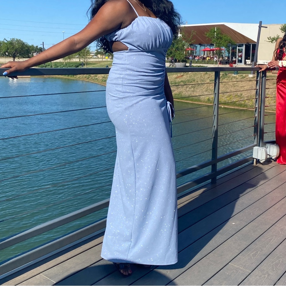 Blue prom dress